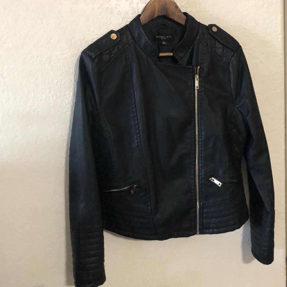 Faux leather jacket